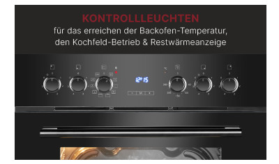 EHBC 7937 Bomann Einbauherd-Set Junona Line Herdset mit Glaskeramik klein 3