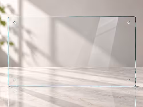Modern Family Line Küchenzubehör E-Geräte, Spülbecken, Extras Spritzschutz aus ESG-Sicherheitsglas 700x400x6mm