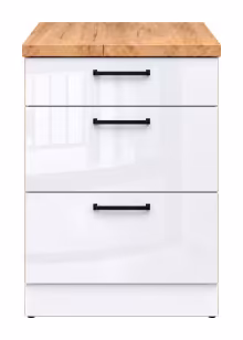 D3S/60/82 WEISS GLANZ Junona Line Schubunterschrank klein 0
