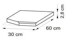 Küche 30cm Eck-Arbeitsplatte Pietra Beige 30cm Eck-Arbeitsplatte Pietra Beige