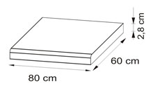 Küche 80cm Arbeitsplatte Pietra Beige 80cm Arbeitsplatte Pietra Beige
