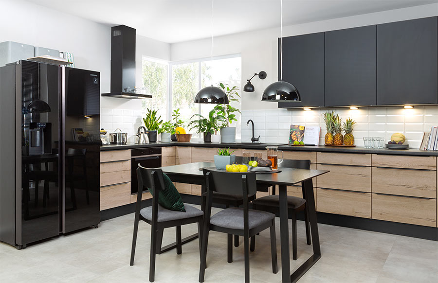 Einbauküchen Front wählbar: Frontfarbe SOLE HALIFAX EICHE (L6) Küchen