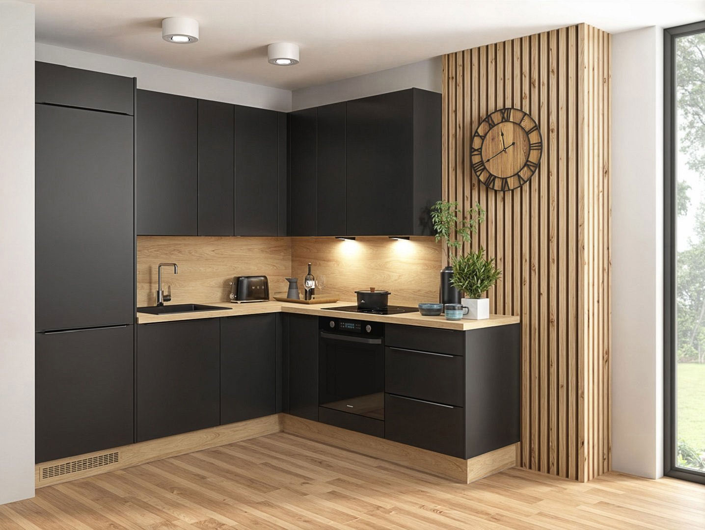 SOLE SCHWARZ MATT (L6) Modern Family Line Galleriebild Gross