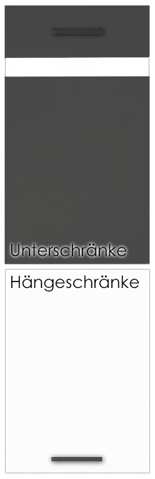 Junona Line Küchen ANTHRAZIT GRAU / WEISS Junona Line Küchen Frontfarbe ANTHRAZIT GRAU / WEISS