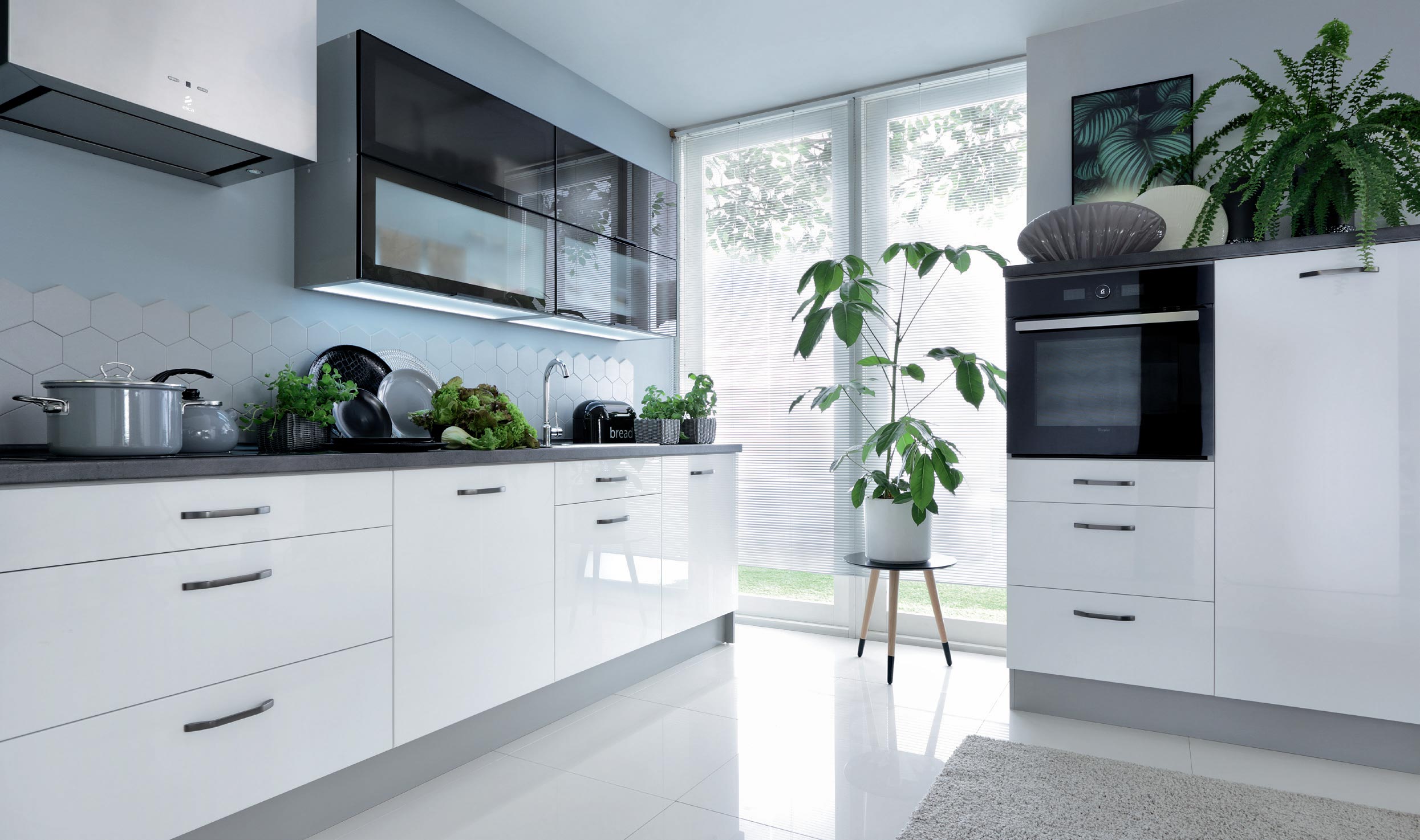 Küchenschrank wählbar weiß fino weiß Unterschrank Hochschrank Modern 68135158 