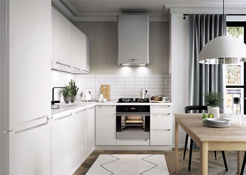 Küchenkollektion Modern Family Line Frontfarbe IRIS WEISS (matt) Gallerie