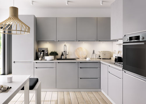 Küchenkollektion Modern Family Line Frontfarbe IRIS FEROR GRAU (matt) Gallerie