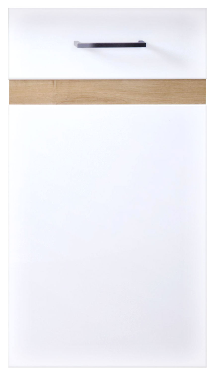 Junona Line Küchen WEISS / EICHE BURLINGTON Junona Line Küchen Frontfarbe WEISS / EICHE BURLINGTON
