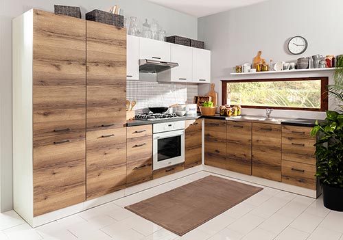 Küchenkollektion Junona Line Frontfarbe EICHE DELANO HELL Gallerie