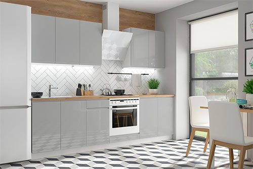 Küchenkollektion Modern Family Line Frontfarbe (lackiert) SOLE GRAU HOCHGLANZ Gallerie